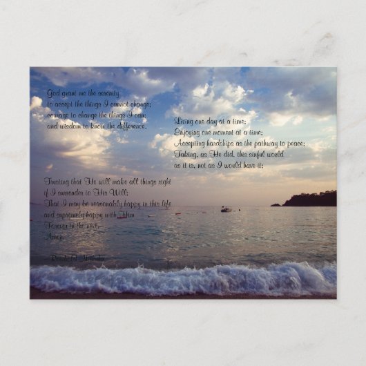 Serenity Prayer Briefkaart (Voorkant)