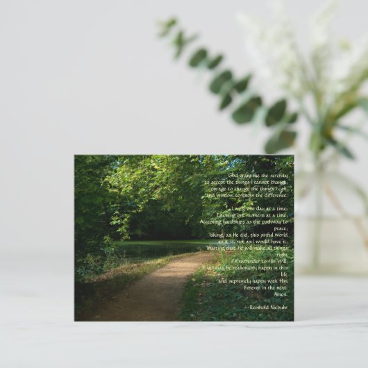 Serenity Prayer Briefkaart (Staand voorkant)