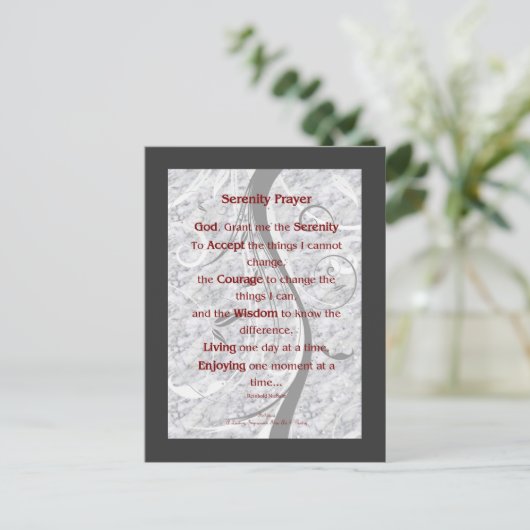 Serenity Prayer Briefkaart (Staand voorkant)
