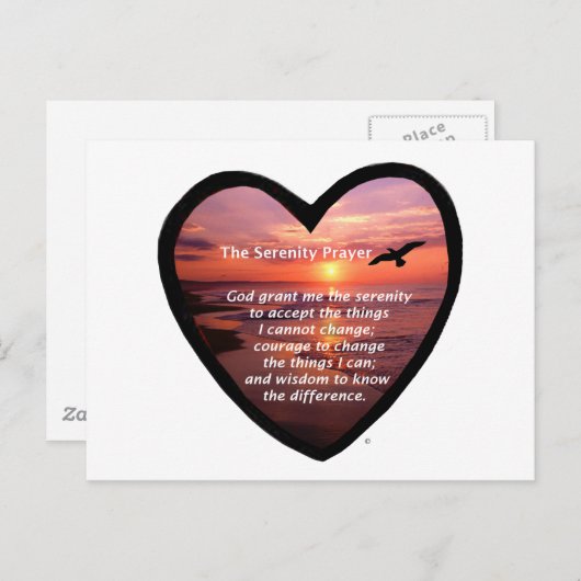 Serenity Prayer Briefkaart (Voorkant / Achterkant)