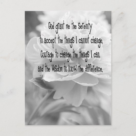 Serenity Prayer Briefkaart (Voorkant)