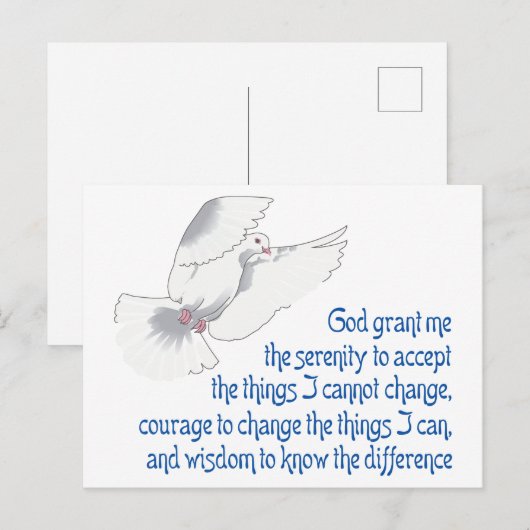 Serenity Prayer Briefkaart (Voorkant / Achterkant)