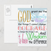 Serenity Prayer Briefkaart (Voorkant / Achterkant)