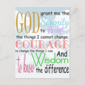 Serenity Prayer Briefkaart (Voorkant)