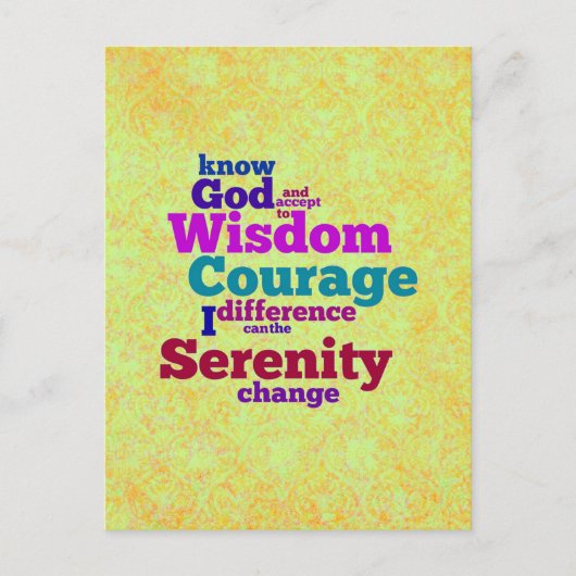Serenity Prayer briefkaart (Voorkant)