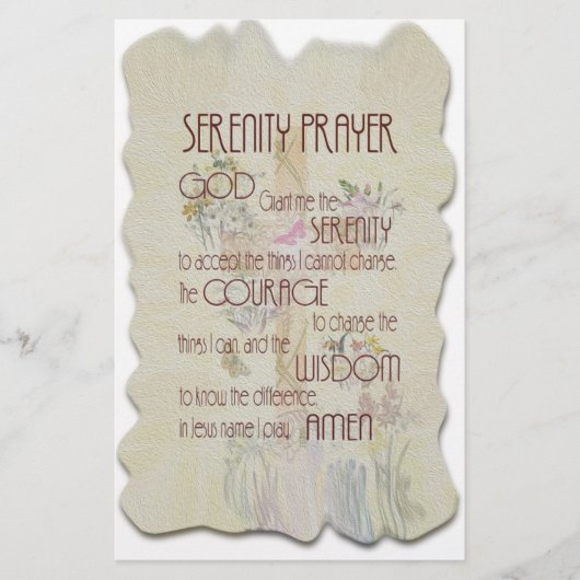 Serenity Prayer Briefpapier (Voorkant)
