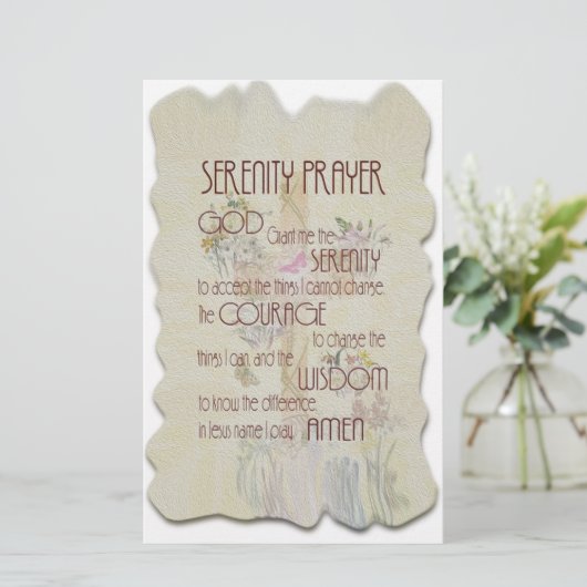 Serenity Prayer Briefpapier (Staand voorkant)
