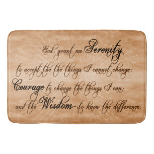 Serenity Prayer, bruin-grote badmat