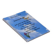 Serenity Prayer Butterfly Flower Inspirerend Notitieboek (Rechterzijde)