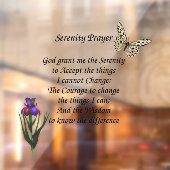 Serenity Prayer Butterfly Flower Inspirerend Raamsticker (Vel 2)