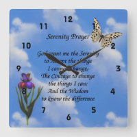Serenity Prayer Butterfly Flower Inspirerend