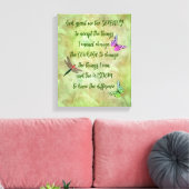 Serenity Prayer Butterfly Inspirerend Canvas Afdruk (Insitu (Woonkamer))