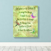 Serenity Prayer Butterfly Inspirerend Canvas Afdruk (Insitu (Houten vloer))