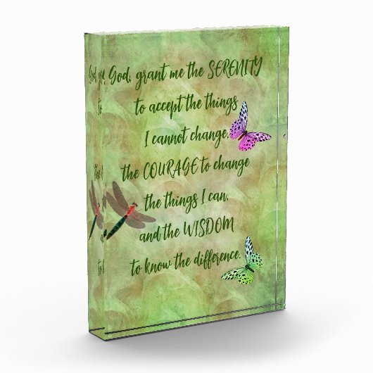 Serenity Prayer Butterfly Inspirerend Fotoblokken (Links)