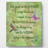 Serenity Prayer Butterfly Inspirerend Fotoplaat (Voorkant)