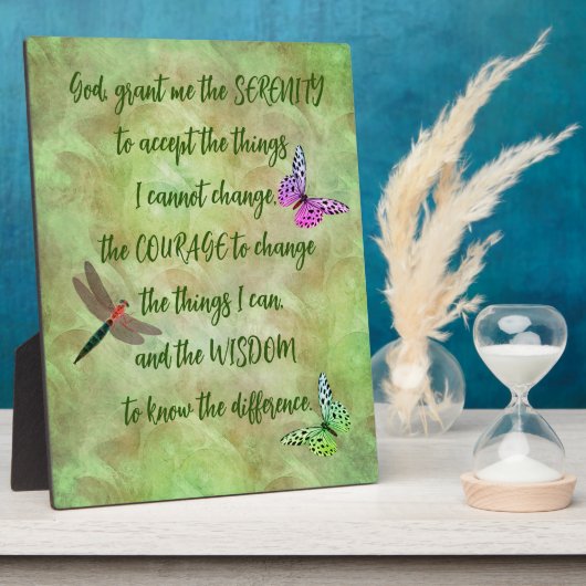 Serenity Prayer Butterfly Inspirerend Fotoplaat (Zijkant)