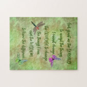 Serenity Prayer Butterfly Inspirerend Legpuzzel (Horizontaal)
