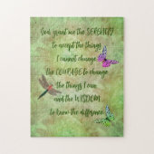 Serenity Prayer Butterfly Inspirerend Legpuzzel (Verticaal)