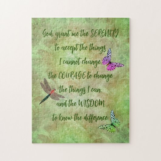 Serenity Prayer Butterfly Inspirerend Legpuzzel (Verticaal)