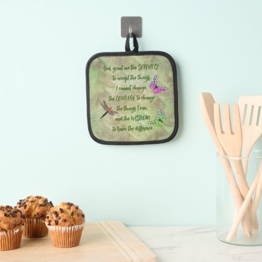 Serenity Prayer Butterfly Inspirerend Pannenlap (Insitu(Ophanging))