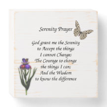 Serenity Prayer Butterfly Iris Inspirerend