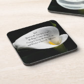 Serenity Prayer Calla Lily Bloom Bloemen Bier Onderzetter (Linkerzijde)