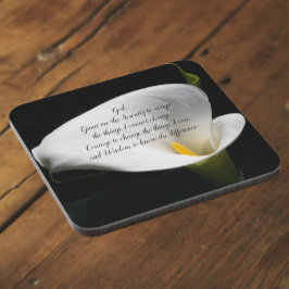 Serenity Prayer Calla Lily Bloom Bloemen Bier Onderzetter