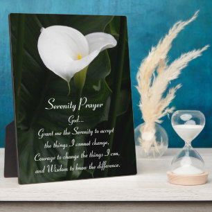 Serenity Prayer Calla Lily Floral Fotoplaat