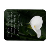 Serenity Prayer Calla Lily Floral Magneet (Horizontaal)