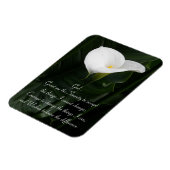 Serenity Prayer Calla Lily Floral Magneet (Linkerzijde)
