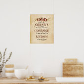 Serenity Prayer: Calligrafie-Inspirerend gebeden Poster (Keuken)