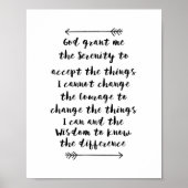 Serenity Prayer Calligraphy Print (Voorkant)