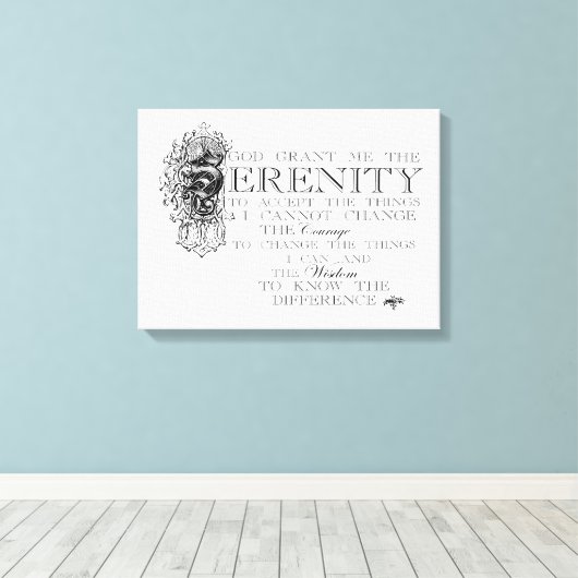 Serenity Prayer Canvas Afdruk (Insitu (Houten vloer))