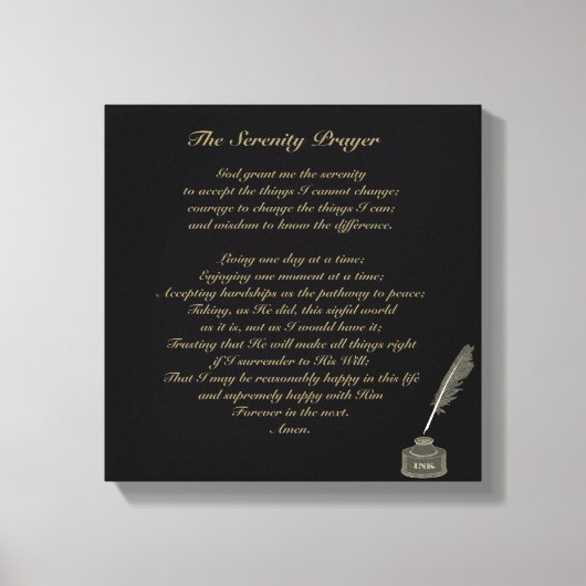 Serenity Prayer Canvas Print  (Voorkant)