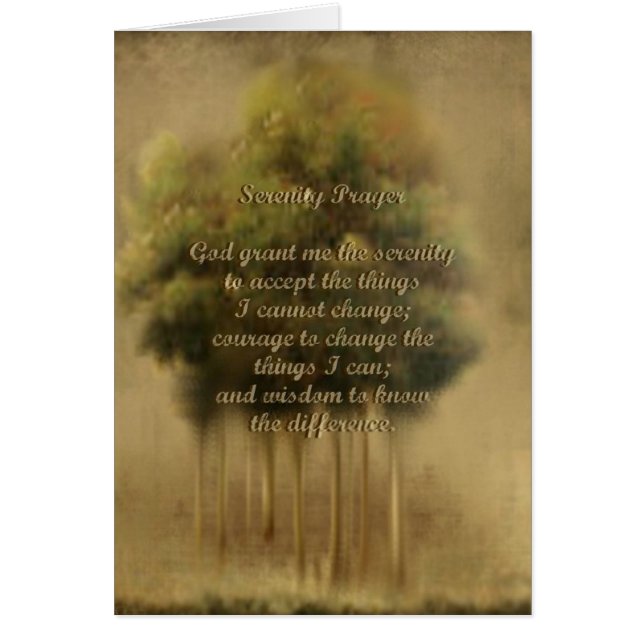 Serenity Prayer Card (Voorkant)