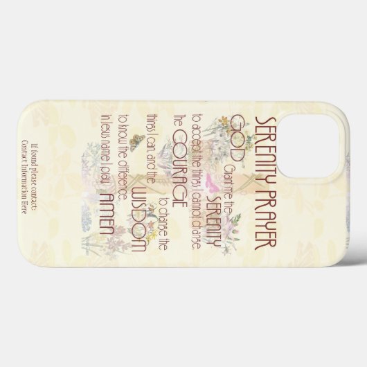Serenity Prayer Case-Mate iPhone Case (Achterkant (horizontaal))