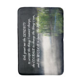 Serenity Prayer Cattails in een mist-Inspirerend Badmat (Voorkant Verticaal)