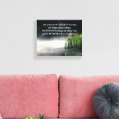 Serenity Prayer Cattails in een mist-Inspirerend Canvas Afdruk (Insitu (Woonkamer))