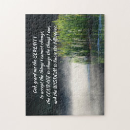 Serenity Prayer Cattails in een mist-Inspirerend Legpuzzel