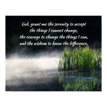Serenity Prayer Cattails in een mist-Inspirerend