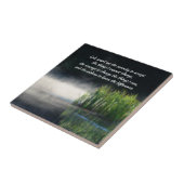 Serenity Prayer Cattails In Mist Inspirational  Tegeltje (Zijkant)