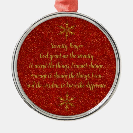 Serenity Prayer Ceramic Ornament (Voorkant)