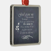 Serenity Prayer Chalkboard Gifts Metalen Ornament (Rechts)