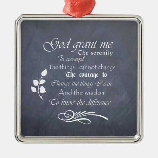 Serenity Prayer Chalkboard Gifts Metalen Ornament (Voorkant)