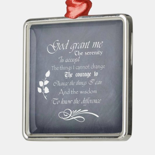 Serenity Prayer Chalkboard Gifts Metalen Ornament (Links)