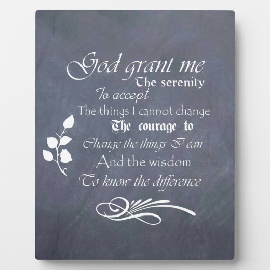 Serenity Prayer Chalkboard Gifts - trendy  Fotoplaat (Voorkant)