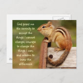 Serenity Prayer Chipmunk Briefkaart (Voorkant / Achterkant)