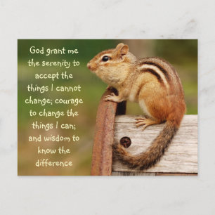 Serenity Prayer Chipmunk Briefkaart