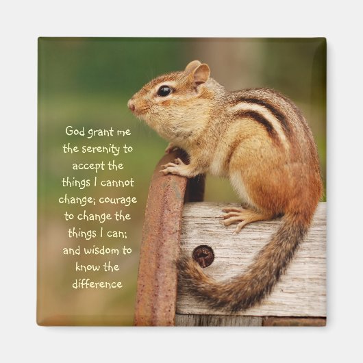 Serenity Prayer Chipmunk Magnet (Voorkant)