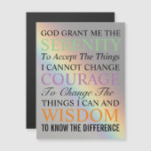 Serenity Prayer Colorful Rainbow Magnetic Kaart (Voorkant / Achterkant)